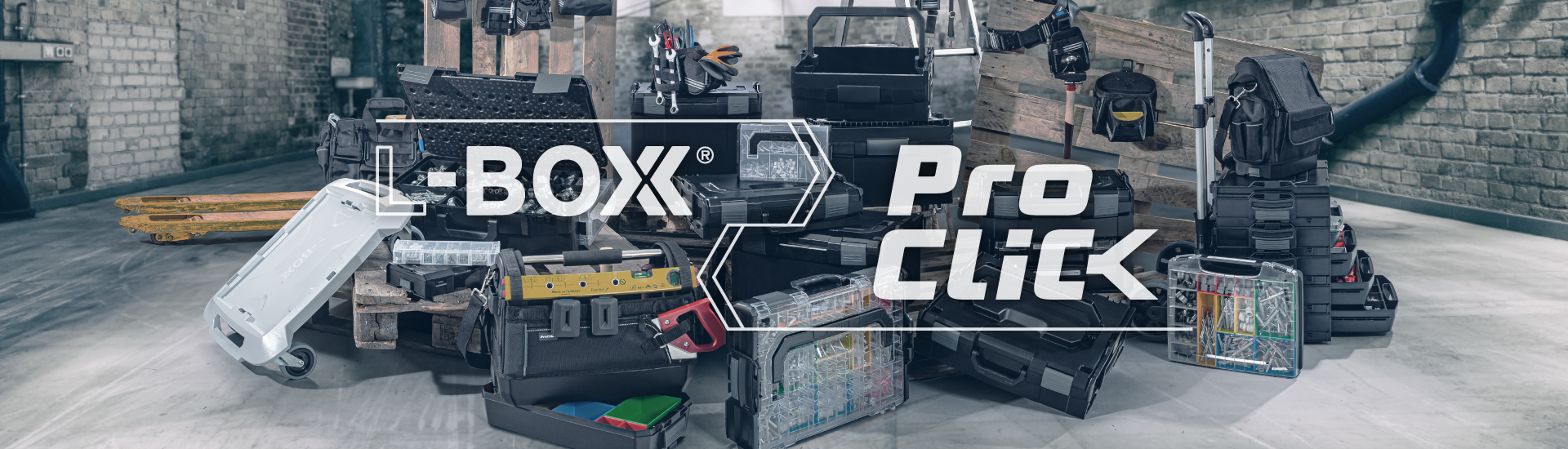 L-BOXX ProClick System für vielseitige Werkzeugaufbewahrung L-BOXX ProClick System für professionelle Werkzeuge und Aufbewahrungslösungen