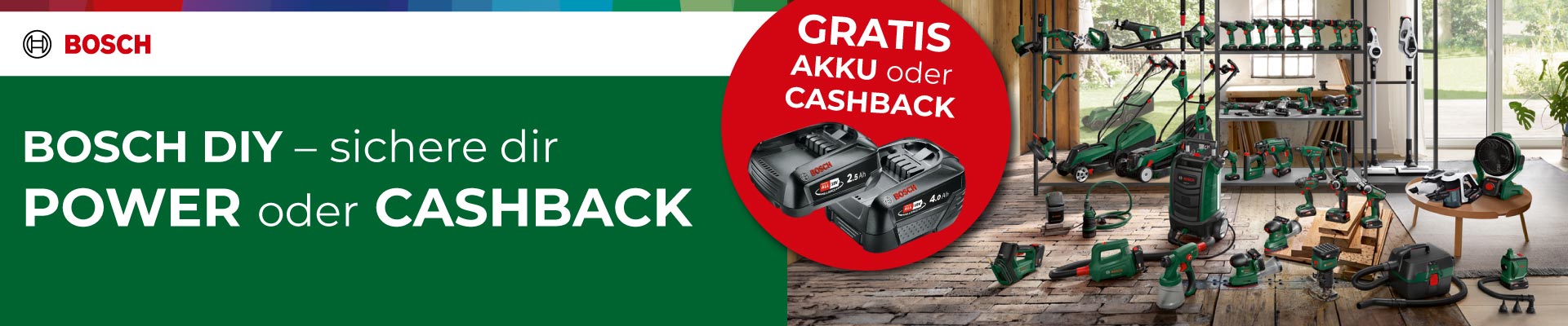 Bosch Aktion: Gratis Akku oder Cashback sichern beim Kauf von Power Tools Bosch Power Tools Cashback-Aktion – Gratis Akku oder Geld zurück beim Kauf von Elektrowerkzeugen